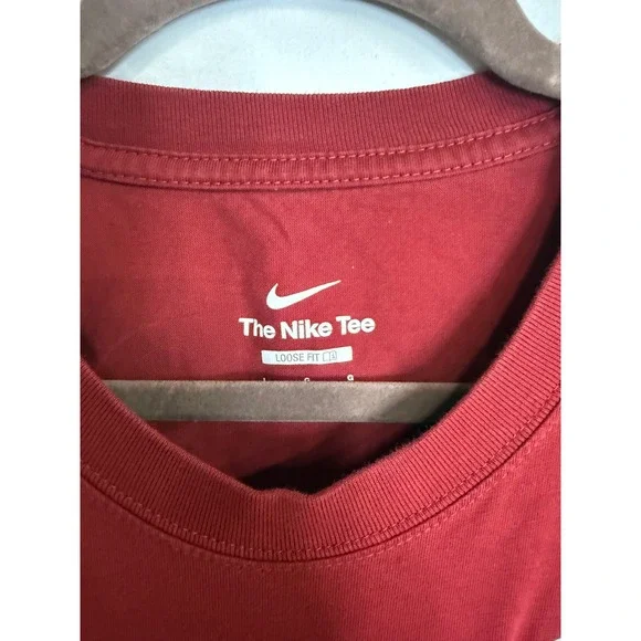 Nike Alabama Crimson Tide T-Shirt Mens Large Red Just Do It Loose Fit Cotton Tee - Picture 2 of 5